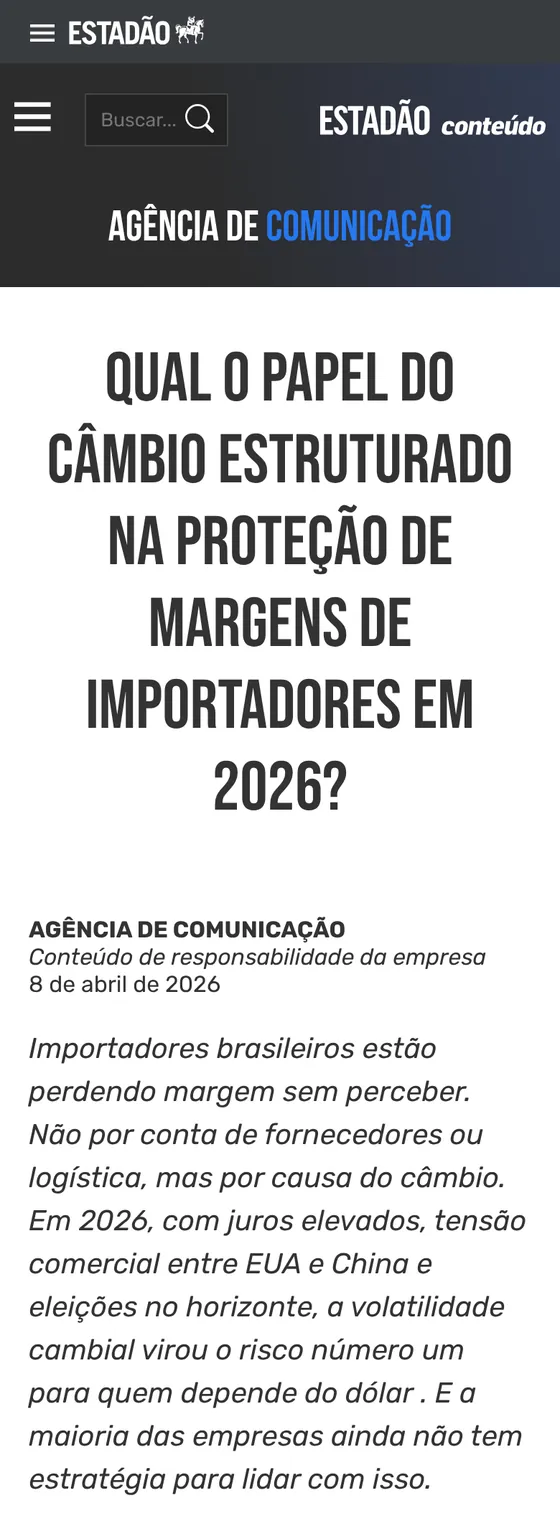 Matéria publicada em Estadão Blue Studio: GX Capital